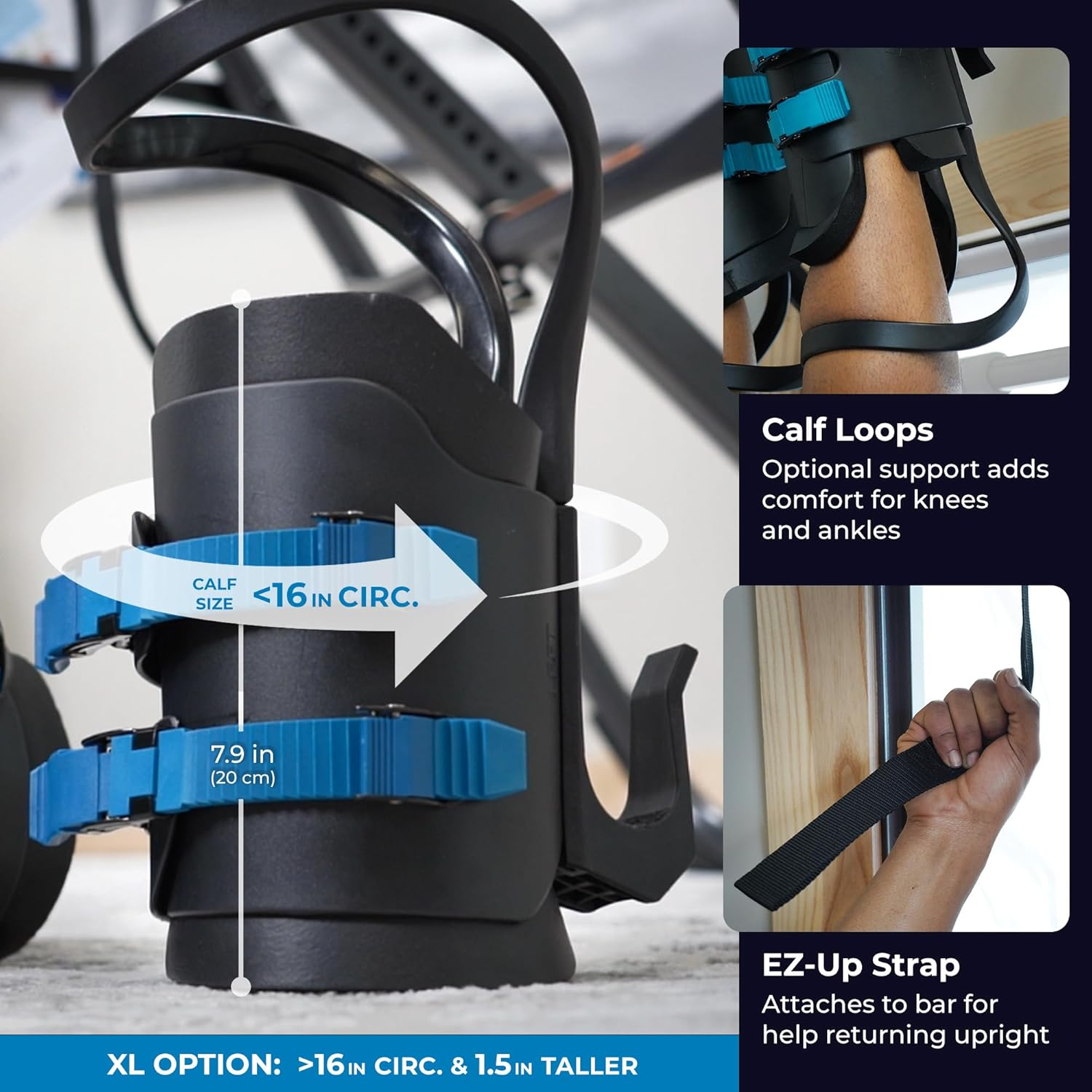 Teeter Ez-Up Gravity Boots for Inversion Decompression Stretching, Back Pain Relief and Abdominal Exercise image number 4