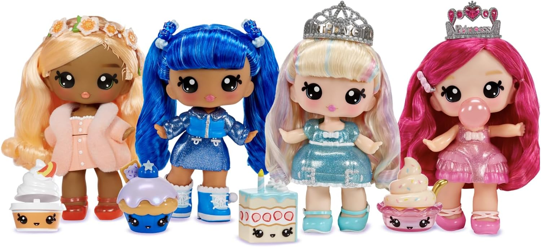 Yummiland Large Doll and Num Nom Lipgloss Pet - Bianca Bubblegum and Cake Slice - Scented Character Doll with DIY Lipgloss Kit - Suitable for Kids Ages 4+ image number 4
