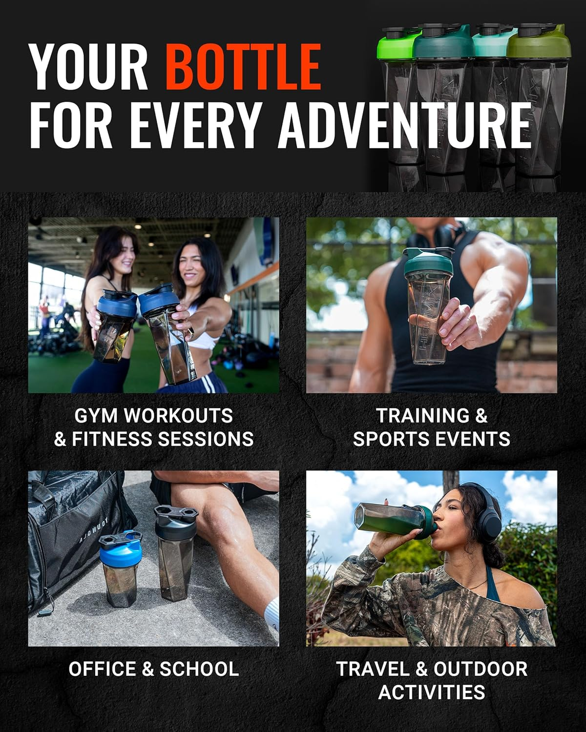 Helimix 2.0 Vortex Blender Shaker Bottle 28Oz | No Blending Ball or Whisk | USA Made | Portable Pre Workout Whey Protein Drink Shaker Cup | Mixes Cocktails Smoothies Shakes | Dishwasher Safe image number 5