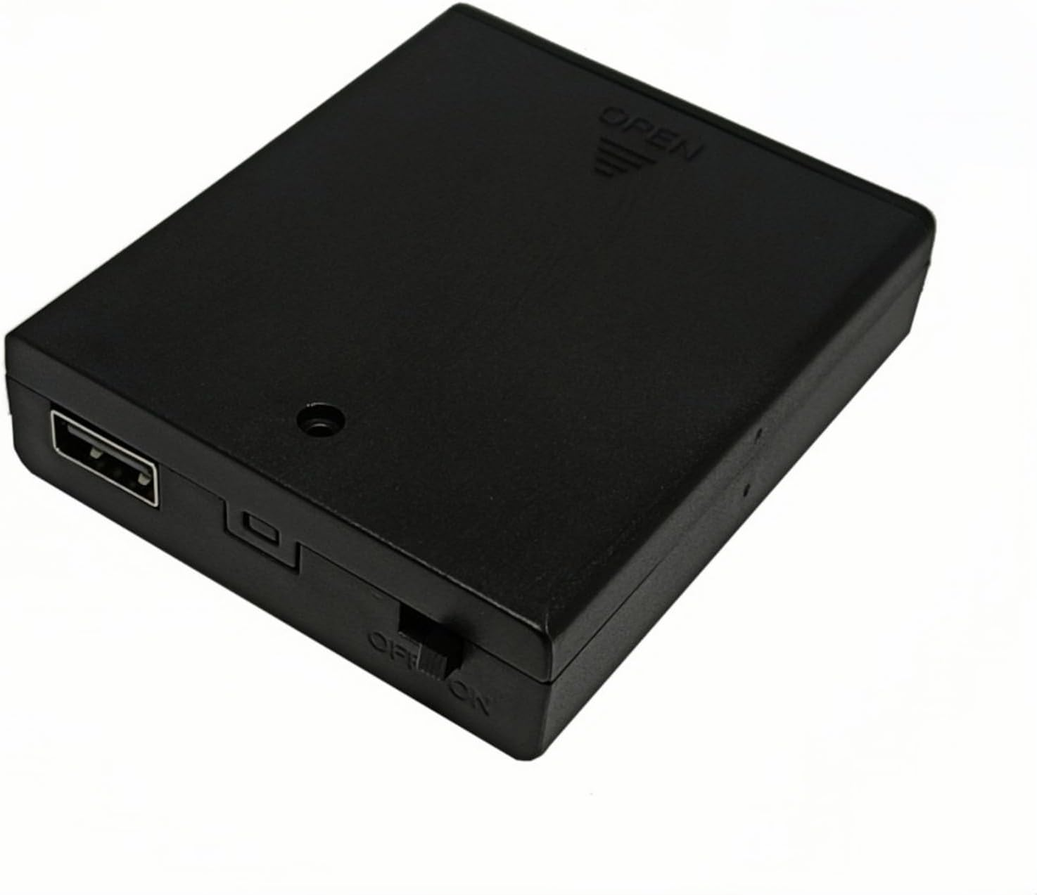 Decorit Battery Box Holder, USB Female Socket 4 AA Battery Case with Switch, Adapter for 5V USB Led Light, Strip, Fairy String Lights, Curtain Light, Neon Signs, Party Decoration(Black) image number 5