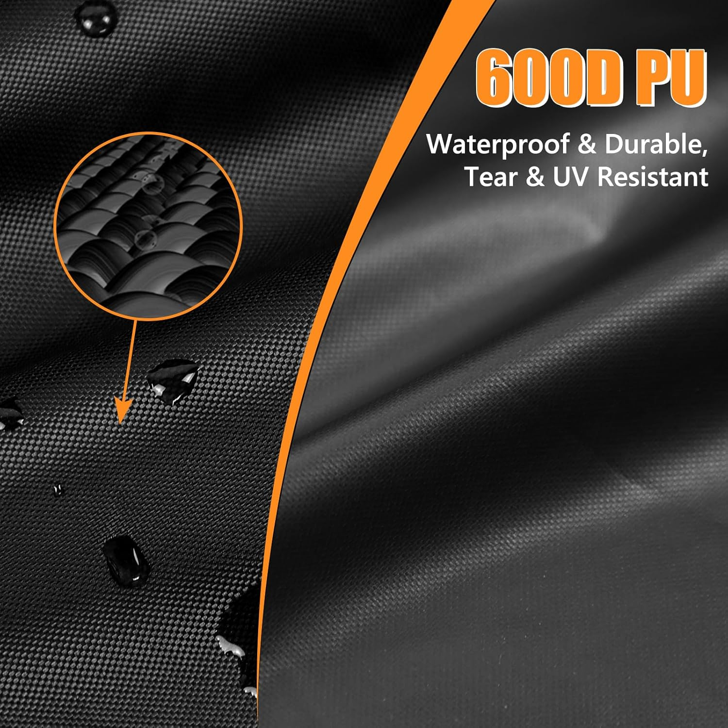 Tractor Cover, Heavy Duty 600D PU Waterproof & UV Resistant Lawn Tractor Cover - 107"L X 31"W X 35"H Half Coverage, Universal Fit for John Deere, Toro, Craftsman, Kubota - Elastic Hem, Buckle Straps image number 4