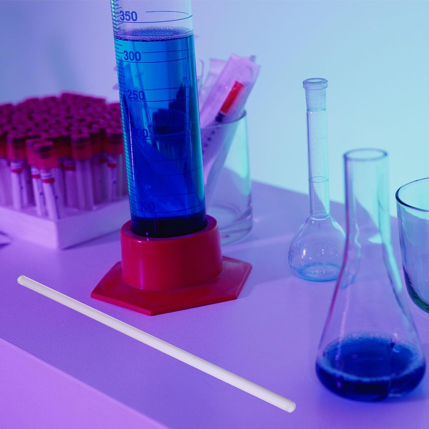 3 Pieces Glass Stirrer,Clear Glass Stirring Rod Stir Stick with Both Ends round Sturdy Glass Stir Sticks Column Lab Mixer 200Mm Glass Stirring Rods for Science,Lab,Kitchen,Science image number 3