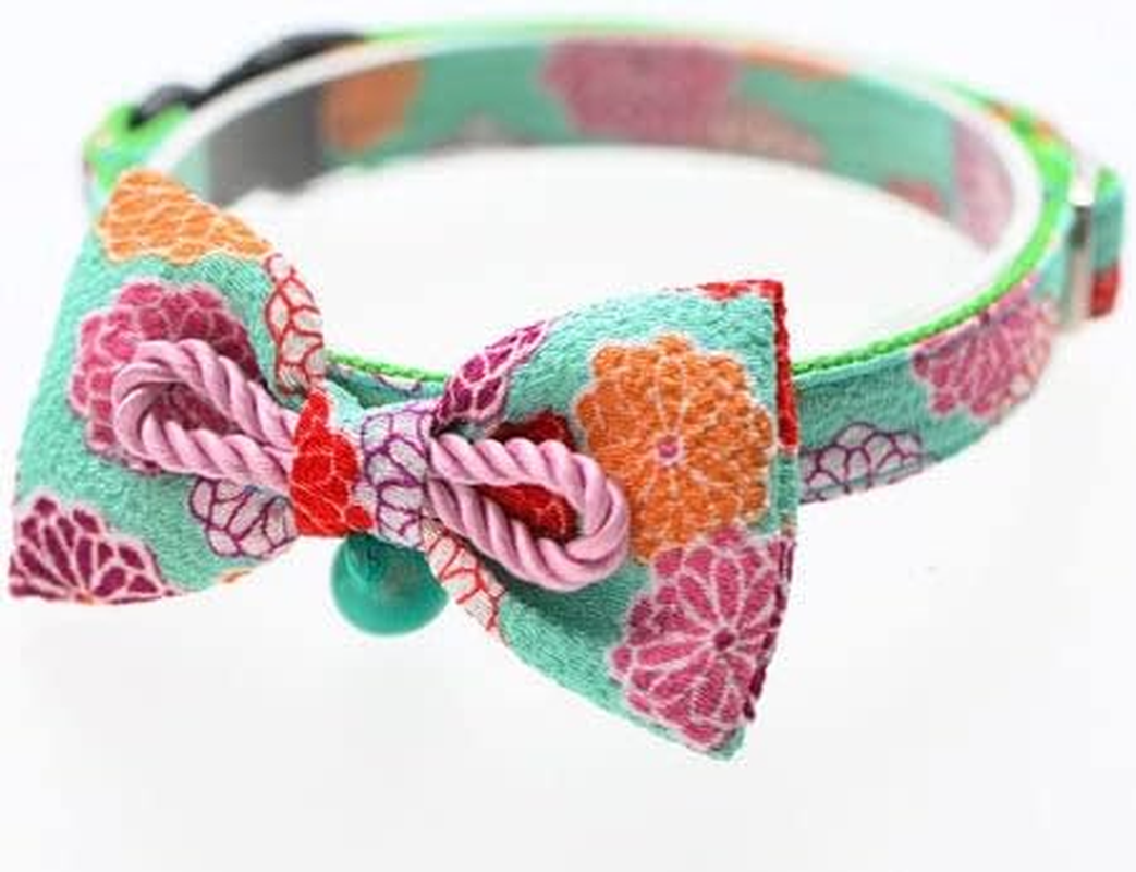 Cat Color Kimono Ribbon Green S