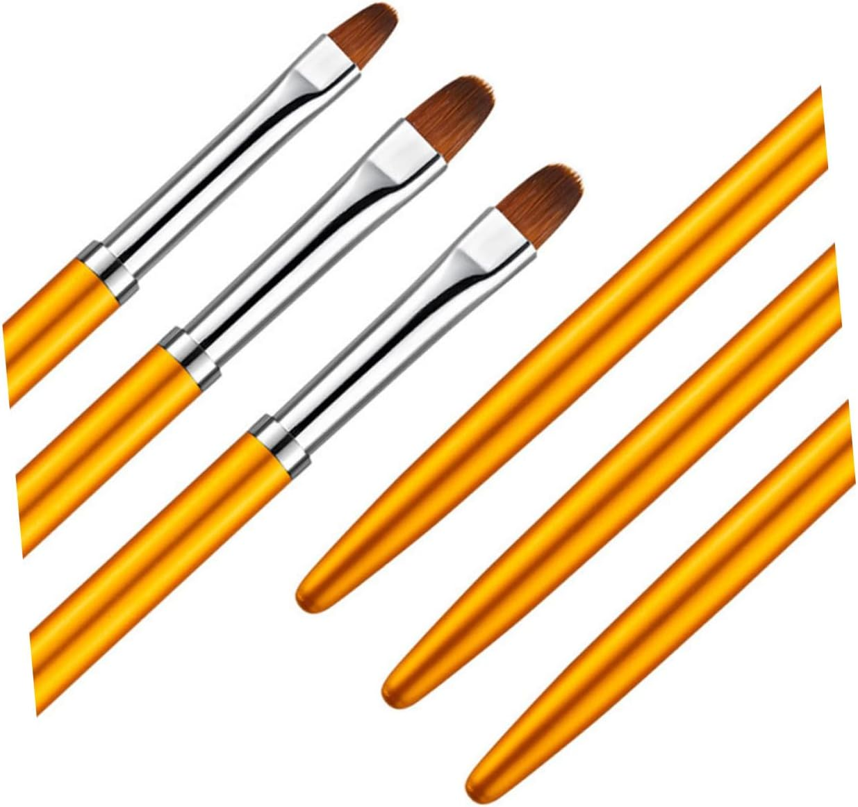 OSOLADY 3Pcs Golden round Head Nail Dotting Brush Portable Nail Art Pens for Detailed Decoration for DIY Manicure Accessories for Women image number 3