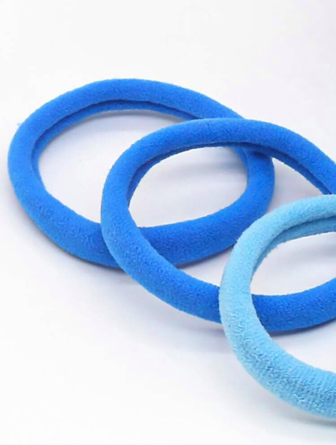 (Blue) 50 Hair Bobbles for Women, Men or Girls - Available in Various Colours - Very Soft, Will Not Pull or Damage Hair image number 4