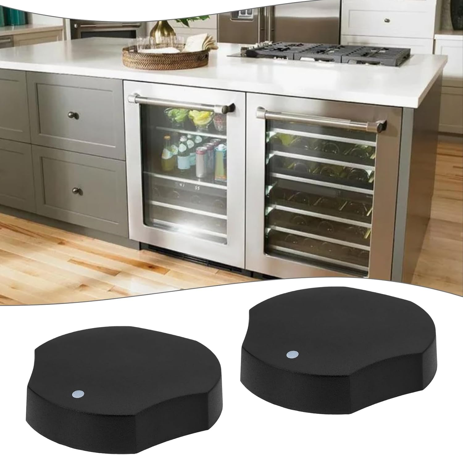 Briny River 4PCS Cooktop Knob Replacement Part 74009592 Compatible with Jenn-Air Compatible with Whirlpool Compatible with Admiral image number 4