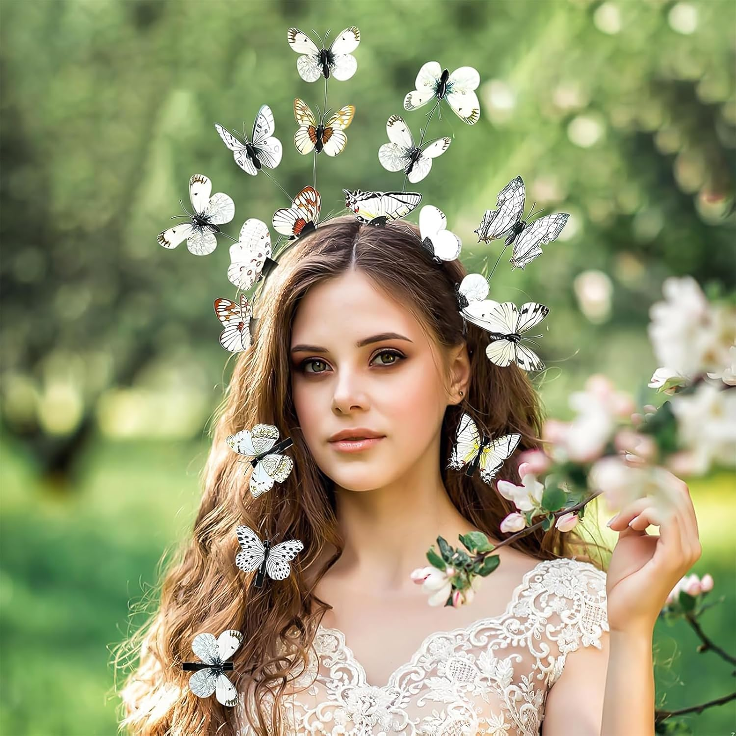 XTUDOU&reg; Women'S Butterfly Headband, Butterfly Clip Headband, for Butterfly Cosplay, Bridal Butterfly Headband, Fancy Dress Costumes Accessories, Pack of 2 image number 2