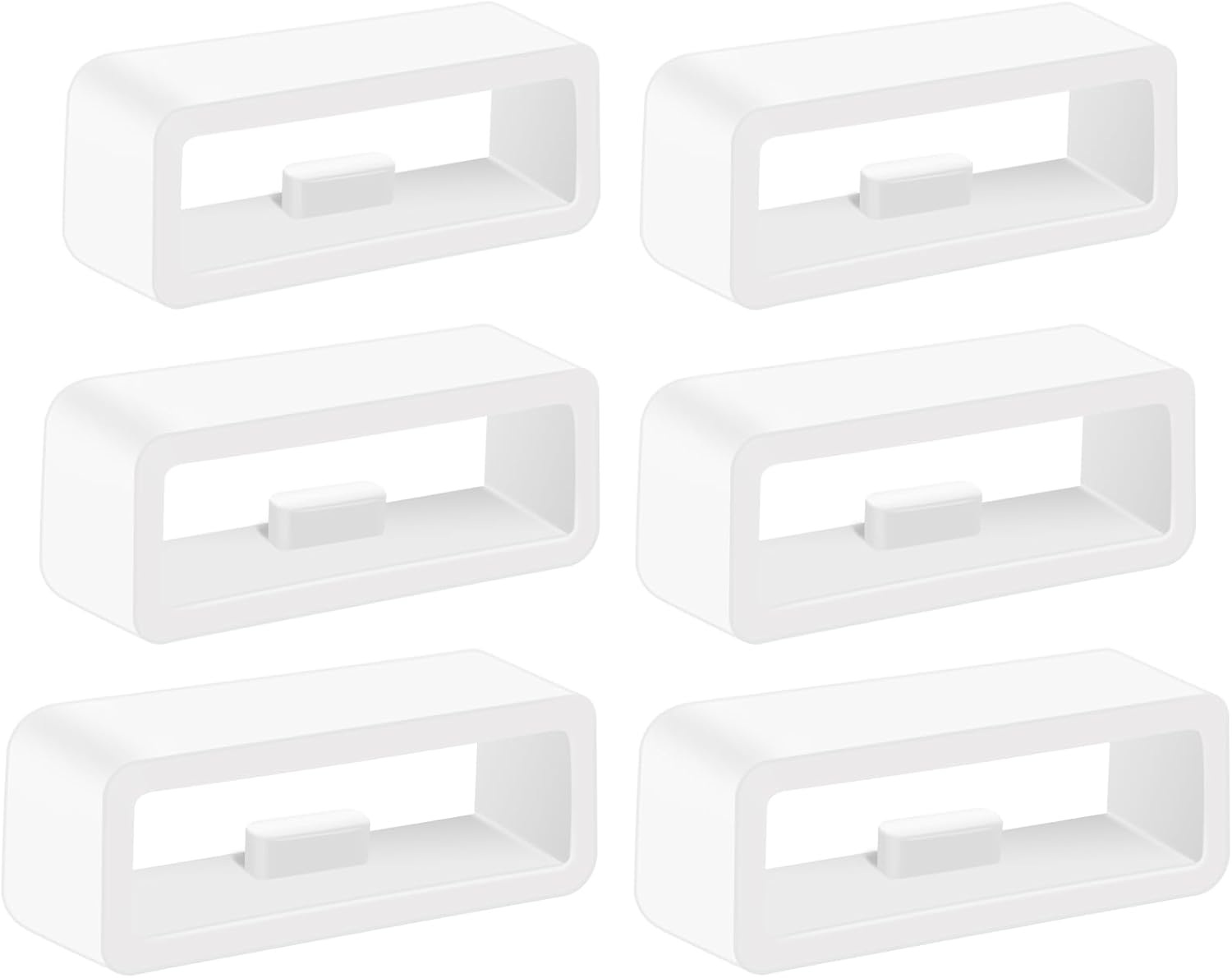 6 Pack Watch Band Keepers for Garmin Watch Bands, 18Mm/20Mm/22M Silicone Fastener Rings Watch Band Loops/Retainers