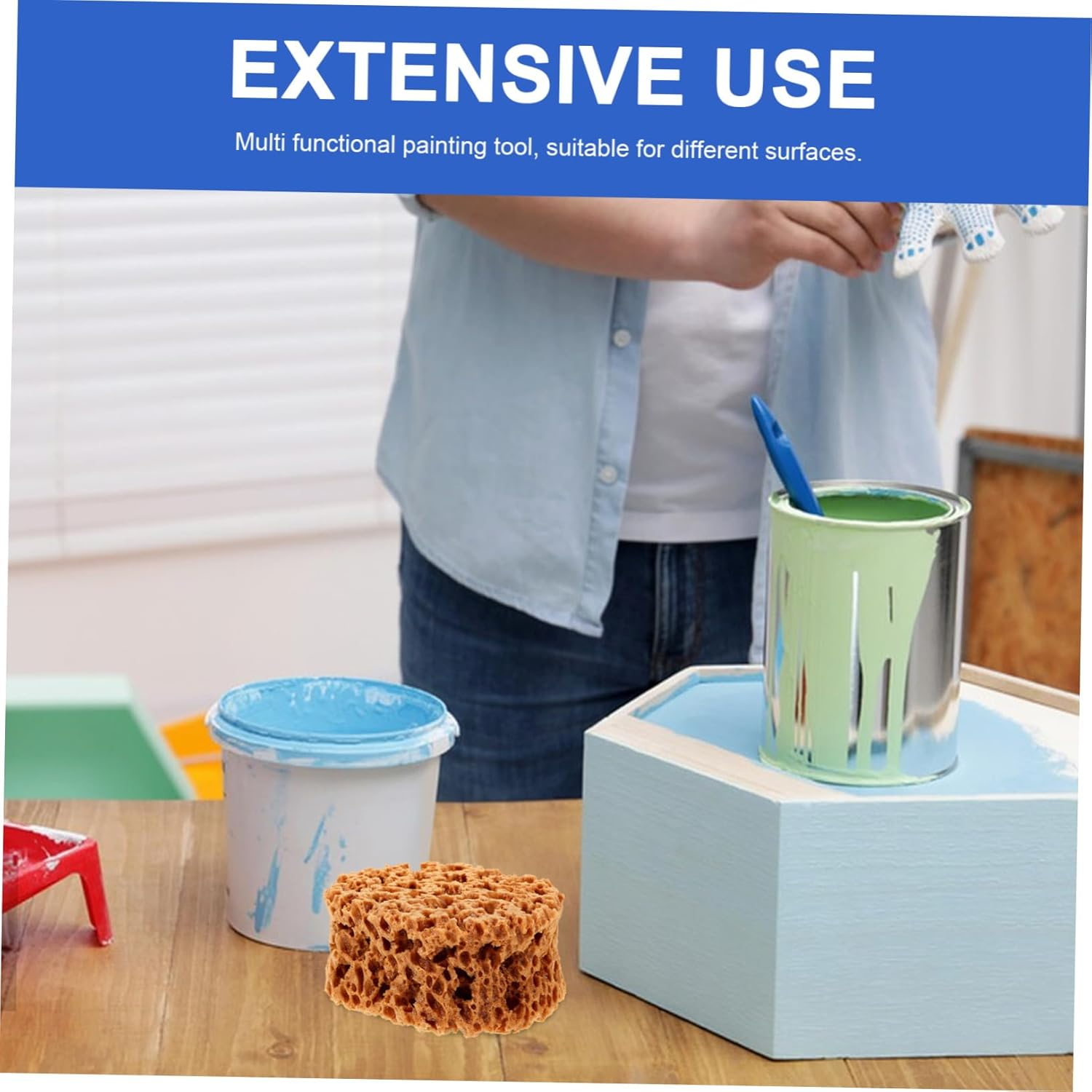 Alasum Art Sponge Tool for Sea Sponges for Texture and Detail for Drywall Patching and Creative Projects Easy to Use and Precise Application Your Art Unique Flair image number 5