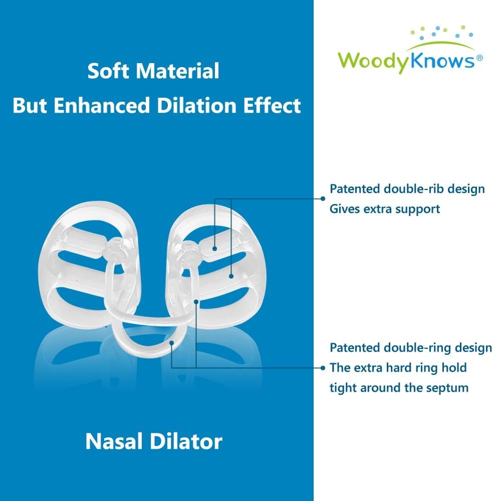 Woodyknows Super-Support Nasal Dilator for Snoring Aid, Improves Sleep and Sports Airflow, Breathe Better (Combo Pack XS/S/M/L) image number 3