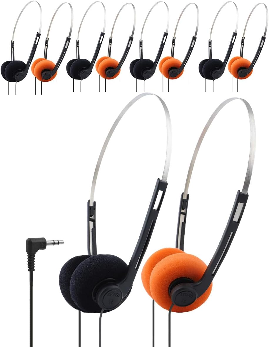 Joyqua Jy-Us-Kid-10Pack-Black Metal, Kids Headphones 2 Pack &ndash; Safe 98Db Volume, Fun Colors, Perfect for Sharing at Home, Travel & Classroom, Blue image number 4