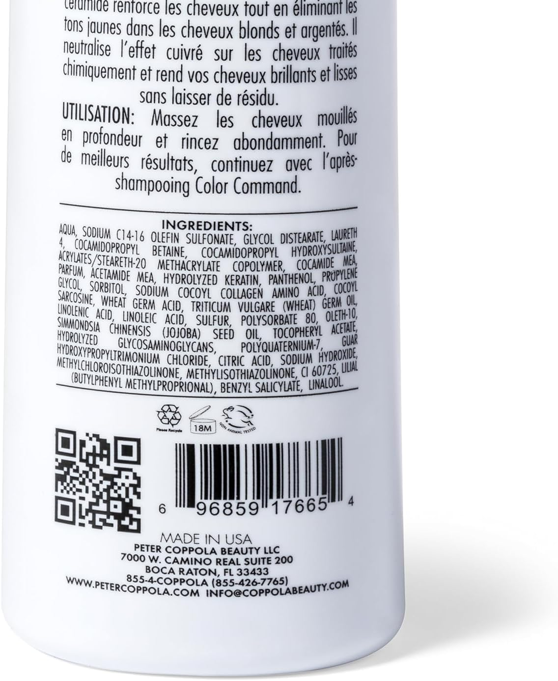 Peter Coppola Shampoo, Blondest Keratin Concept Colour Command Sulphate Free, 350Ml image number 3