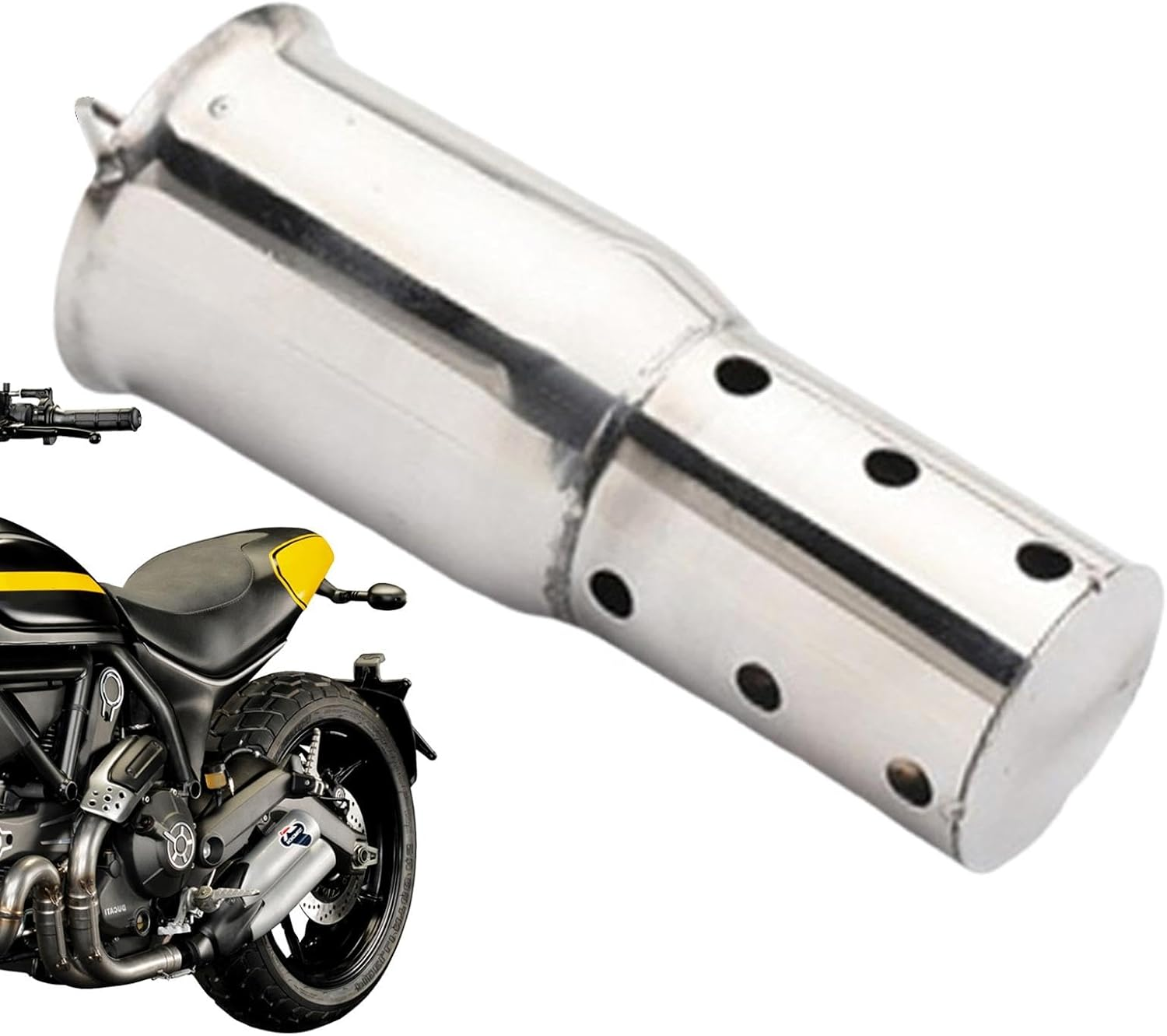 Shpuuyy Exhaust Silencer | Exhaust Muffler Silencer & Pipe Silencer | High-Performance Parts for Enhanced Engine Output, Sturdy Stainless Steel Motorcycle Accessories for Street, Motor