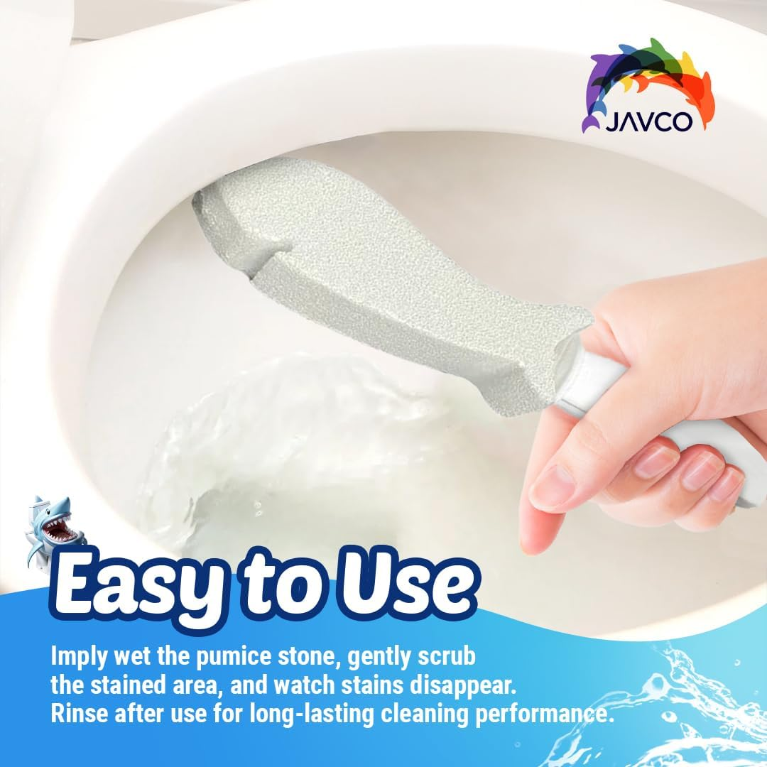 4 Pack Pumice Stone for Toilet Cleaning | Toilet Pumice Stone with Handle | Pumice Cleaning Stone for Toilet Bowl image number 3