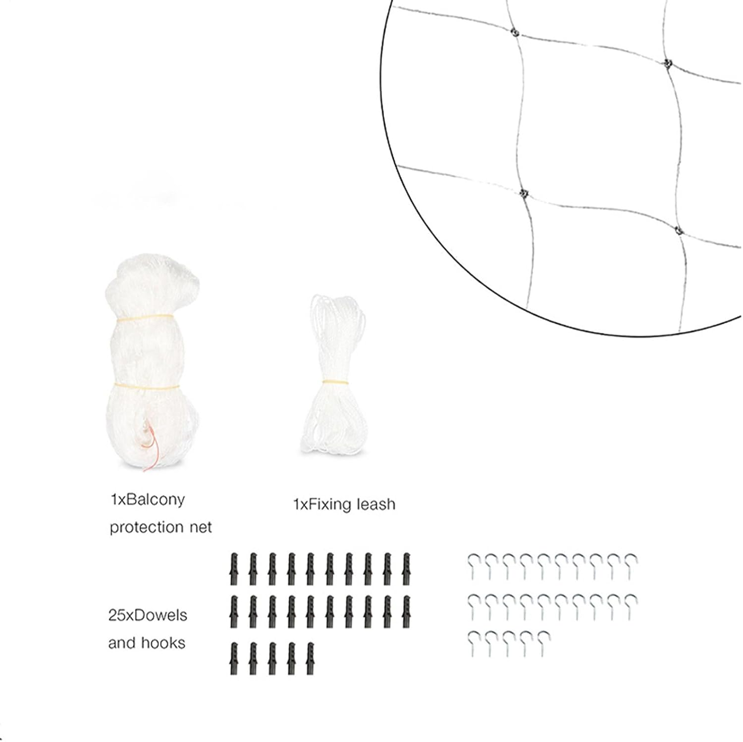 Balcony Screen for Pets - Anti-Fall Mesh Cat Safety Fence for Patio,Pet Protection Netting for Doorway, Stairs, Balcony Gate, Window, Deck image number 1