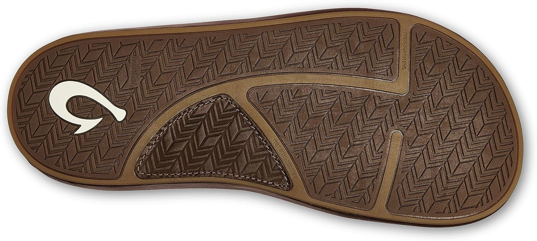 Olukai 'Ilikai Men'S Leather Sandals, Full-Grain Leather Flip-Flop Slides, Anatomical Footbed & Cushioning, Comfort Fit & Wet Grip Rubber image number 4