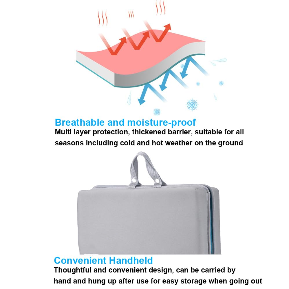 Foam Kneeling Pad, 50Cm Folding Extra Thick Foam Garden Kneeling Pad, Lightweight & Portable with Handles for Gardening, Yoga, Bath Kneeler Pad Seat, Machine Washable, Knees Support Board image number 1