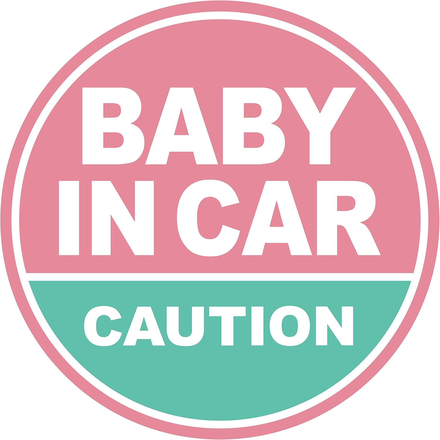 Baby in Car Magnet (Light Pink/Turquoise) - Baseball image number 6
