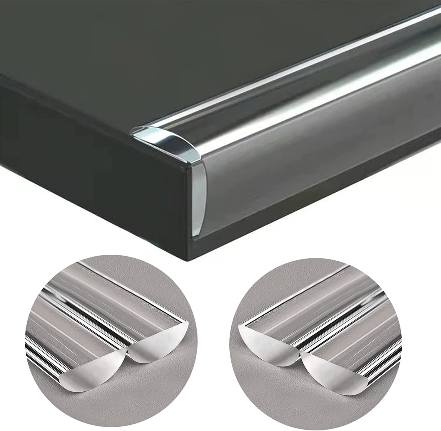 Clear Edge Protector Silicone Guards Strip, Soft Corner Protectors for Kids, Self-Adhesive Baby Proofing for Furniture against Sharp Corners for Drawers, Cabinets, Tables(Width 1Cm image number 6