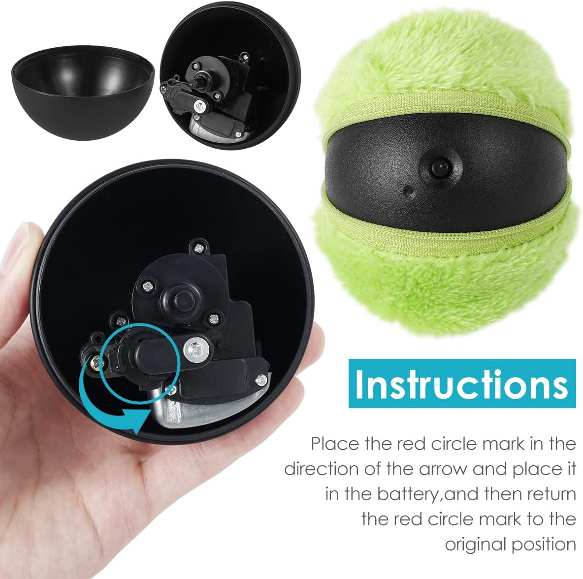 Magic Roller Ball for Dogs - Interactive Pet Toy with Automatic Rolling and 4 Ball Covers | Educational, Fun, and Engaging Toy for Dog Training, Playtime image number 1
