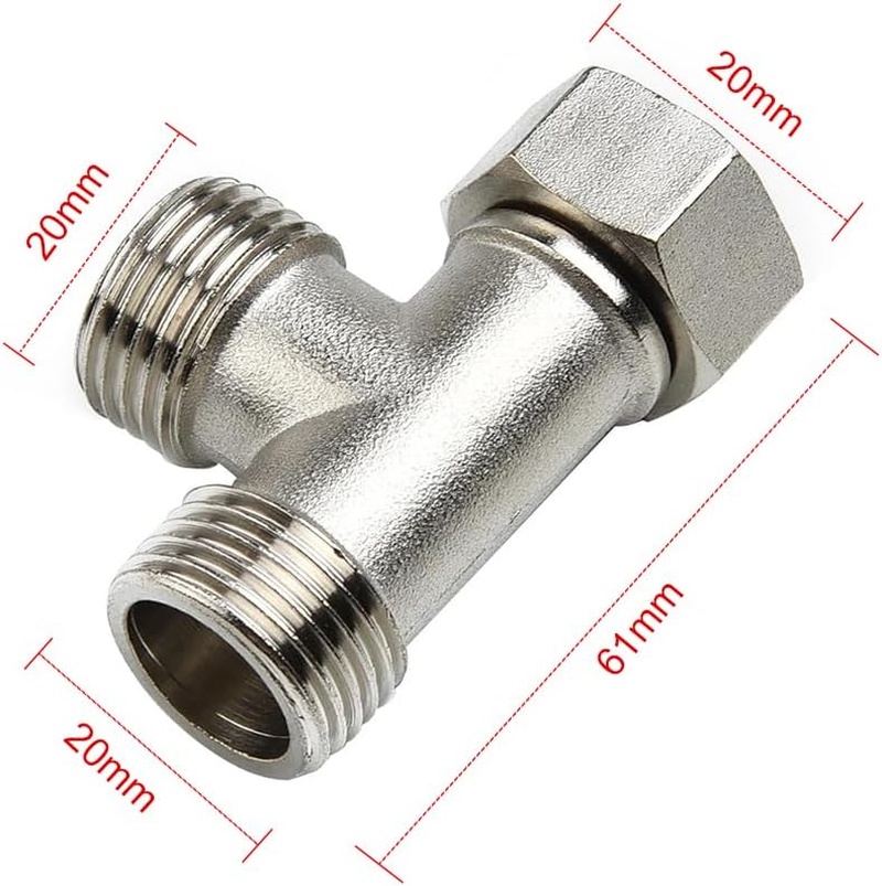 1Pc T-Adapter 3 Ways Valve for Diverter Bath Toilet Bidet Sprayer Shower Head image number 2