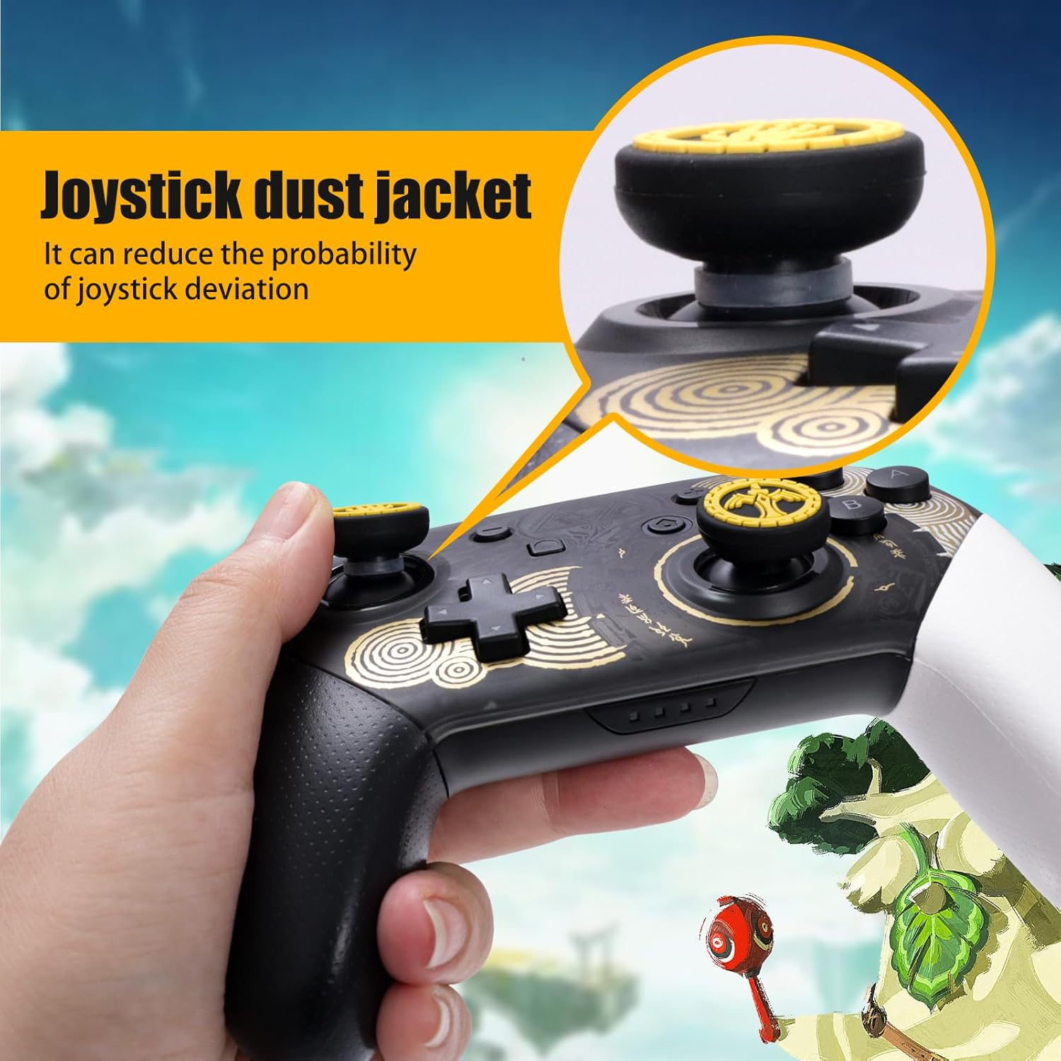 Switch Pro Controller Thumb Grips, Cool Thumb Grips Compatible with Switch Pro Controller, PS5 Controller, PS4 Controller, Xbox Controller, Etc image number 2