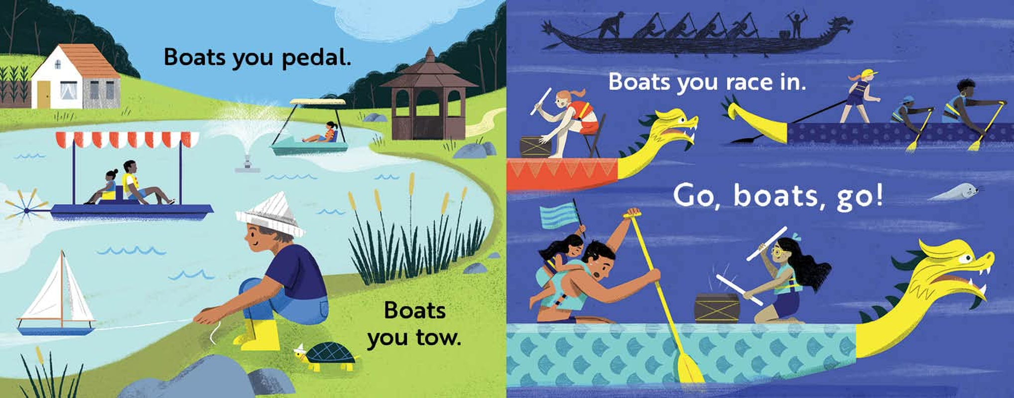 Go, Boats, Go!: Stocking Stuffer for Babies and Toddlers image number 4