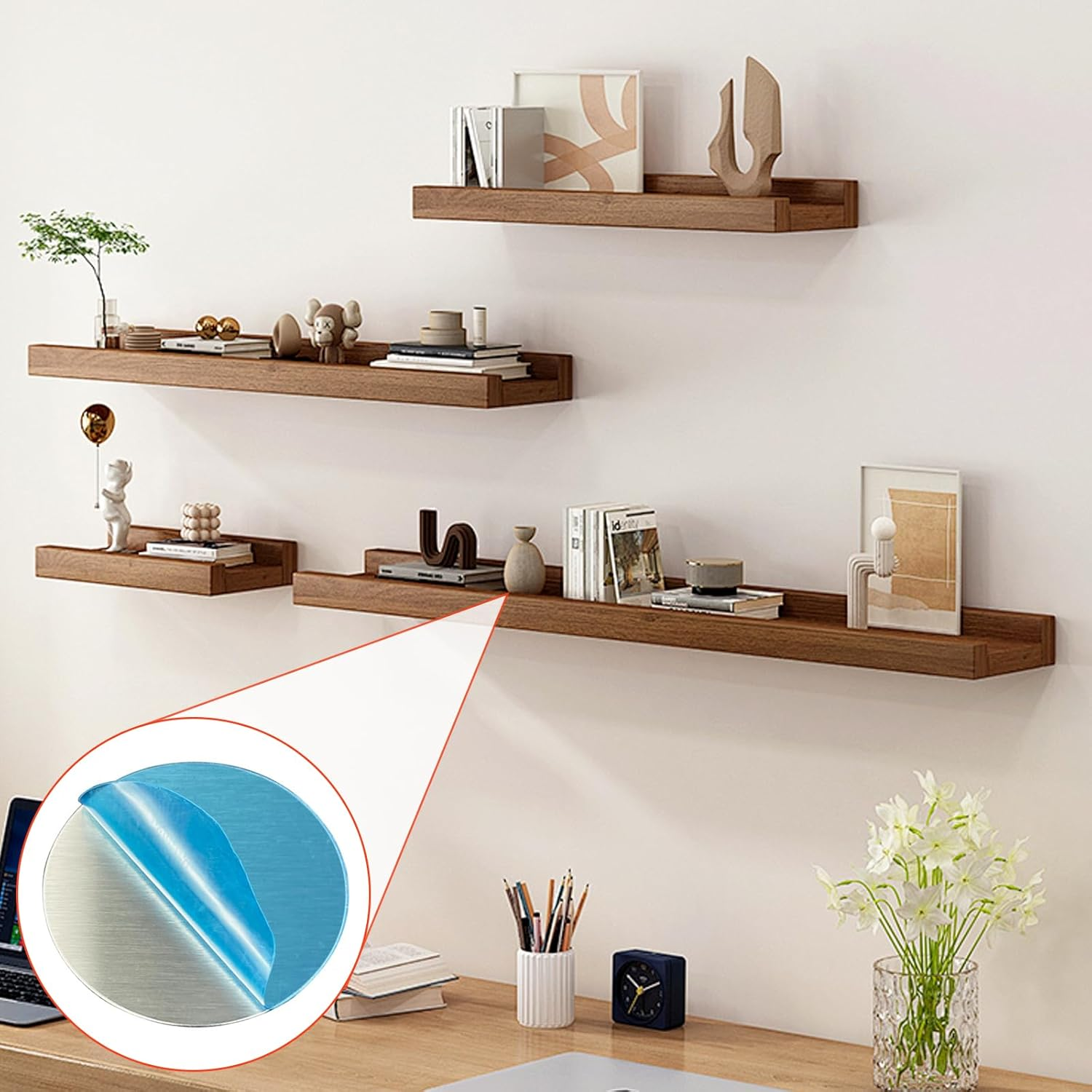 Pack of 100 30 Mm Metal Plates, Self-Adhesive, Silver, Modern Style, for Magnetic Car Mobile Phone Holder image number 4