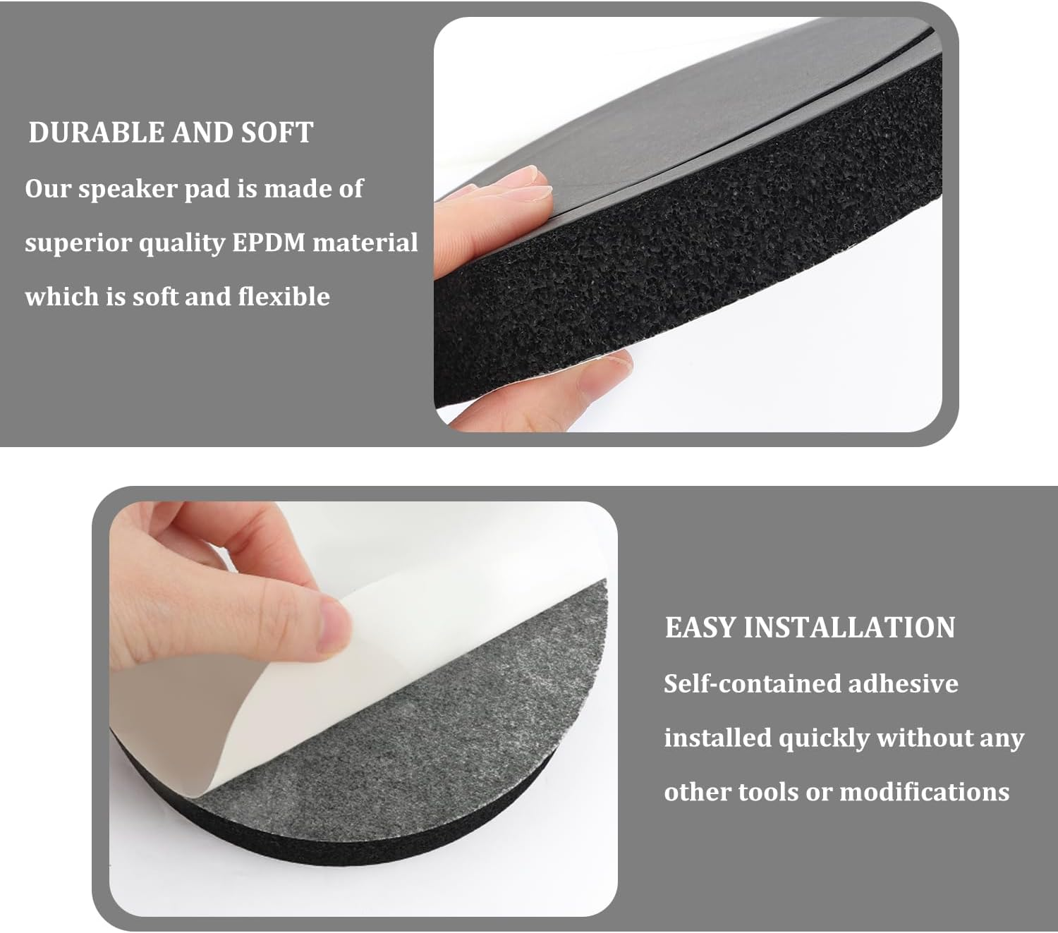 4PCS Speaker Foam Enhancer,6.5" Speaker Foam Rings for Enhancing Stereo Sound in Car Speakers,Universal Self-Adhesive Speaker Gasket Car Accessories for Car,Truck,Suv image number 3