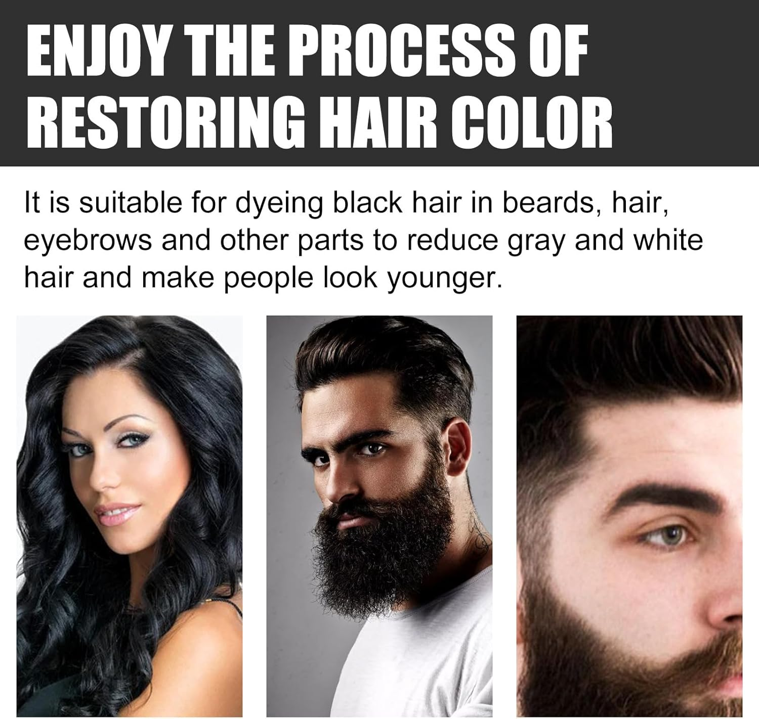 Gray Hair Reversebar - Moisturizing and Nourishing Hair Blackening Soap for Men & Women, Anti-Grey Bar for Shiny Mane Root Activator, Solid Grey Darkening Shampoo Bar (02) image number 6