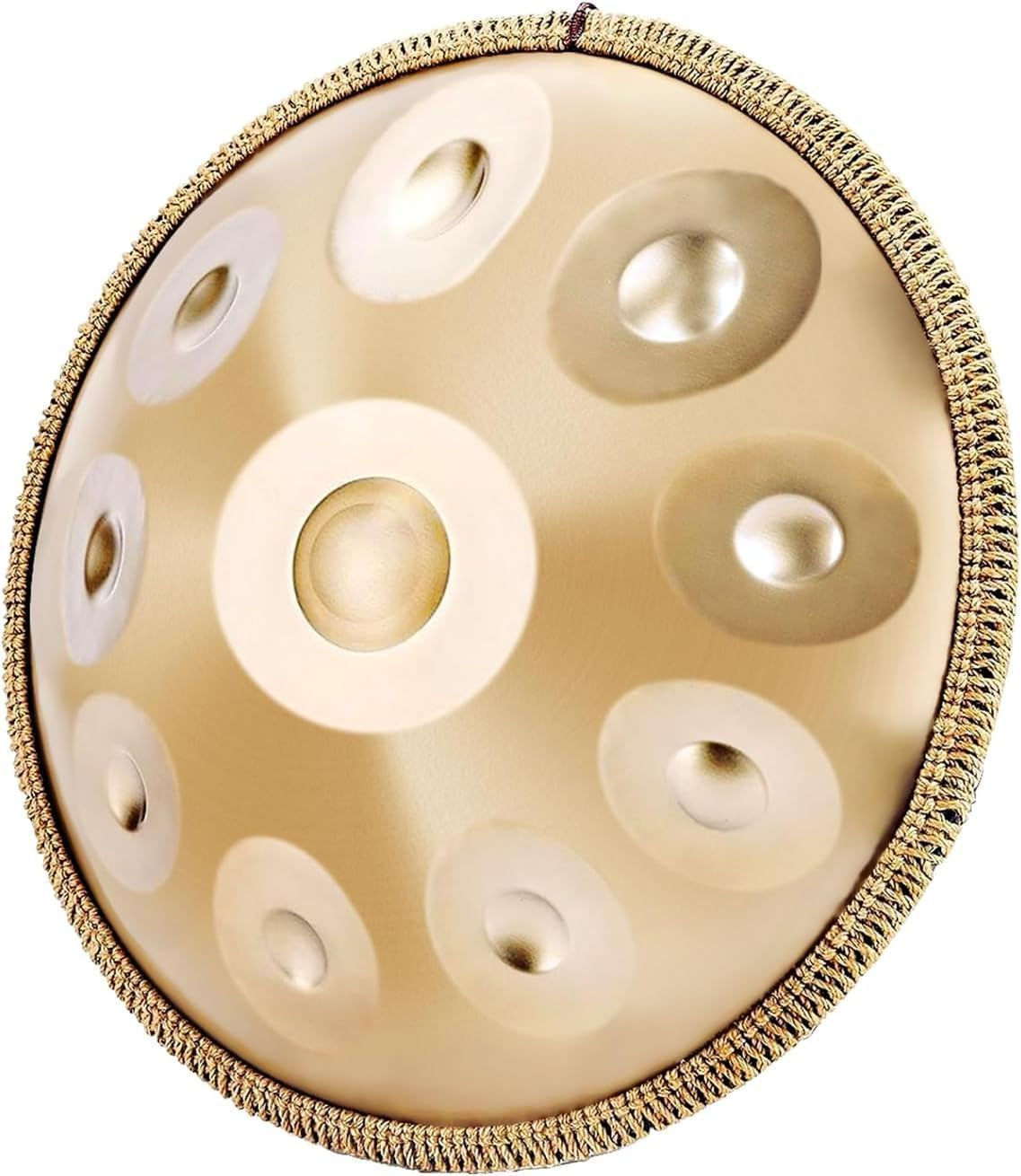 Handpan-Drum for Beginner, Steel Drums 9 T&ouml;ne 18 Zoll, Handdrum in G-Major, Hand Pan Mit Drum-Bag and Handpan Holder, Musical Instruments for Sound Healing, Meditation (Deep Gold) - Deep Gold