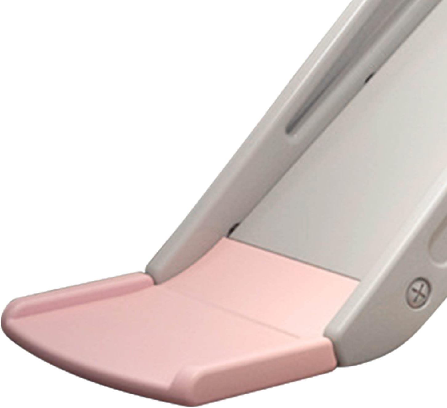 Kids Climber Play Slide, 2 Stairs Indoor Slide Toy Free Standing Foldable Safe for Baby for Living Room (Pink Gray)