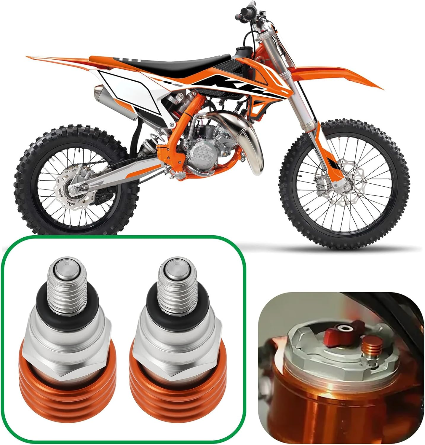 Emsea 4Pcs M4X0.7Mm Fork Air Bleeder Valves Compatible with KTM XC EXC EXCF XCW SX SXF MXC image number 1