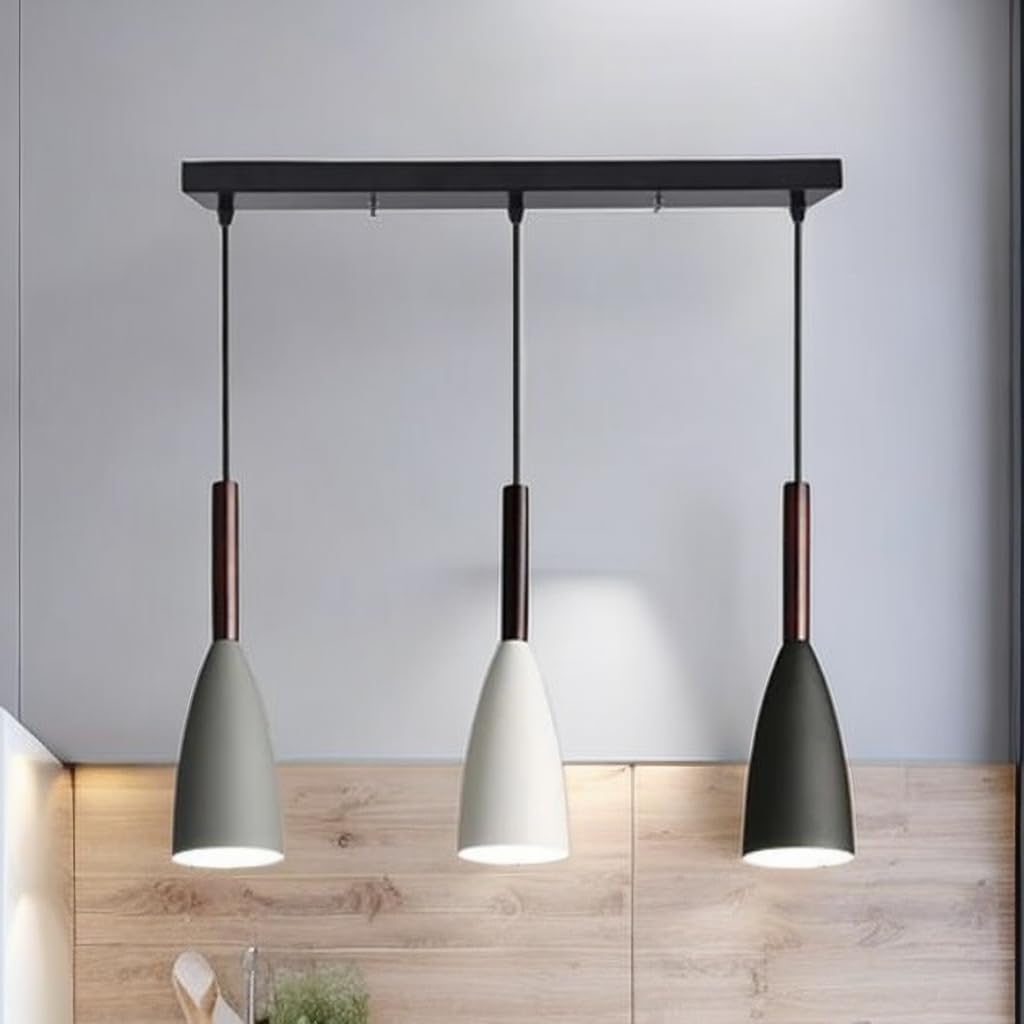 Nordic Minimalist Pendant Light Modern Hanging Lamp Dining Table Kitchen Hanging Island Lighting Fixture Chandelier LED 3 Heads Chandelier Indoor Lighting for Kitchen Island Restaurant Dining Room
