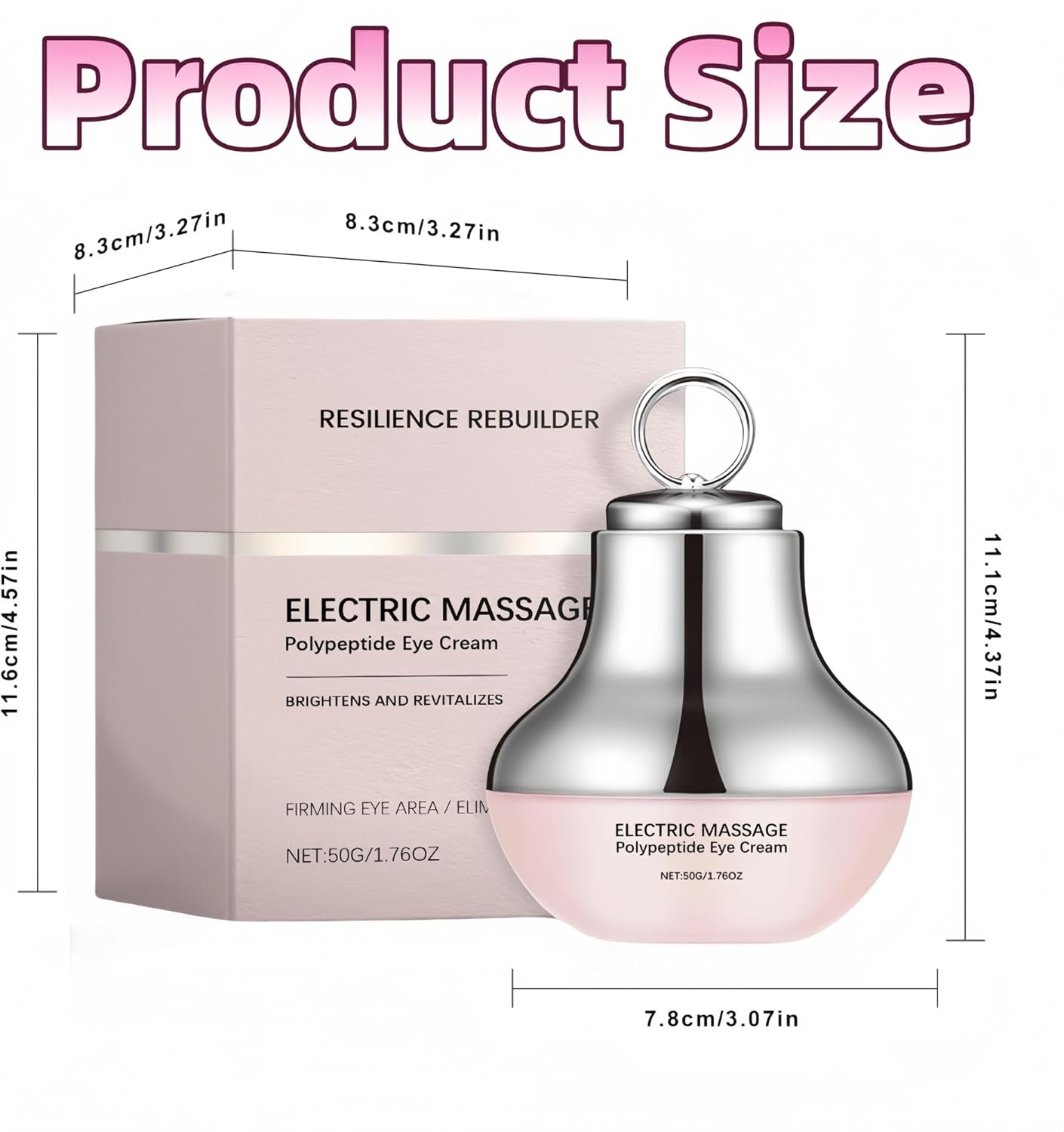 Longfng Electric Eye Massager Cream, Firming Anti-Wrinkle Treatment with Multi-Peptide, Relief for Tired Eyes, for Dark Circles, Puffiness, Fine Lines, Wrinkles, Moisturizing image number 2