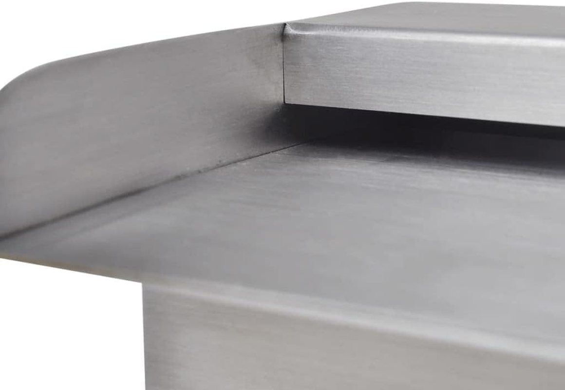 Stainless Steel Waterfall Pool Fountain with Connectors, Pool Waterfall Spillway, Rectangular Water Feature Spillway for Swimming Pool, Garden Outdoor Pond, 30 Cm image number 2