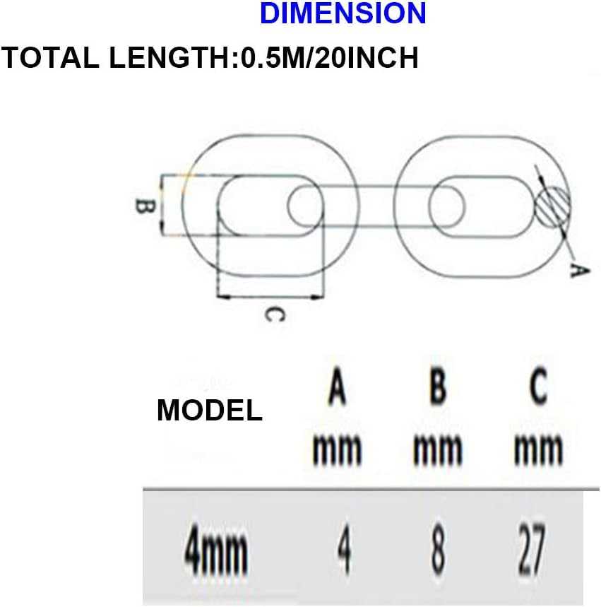 MIKMAYTOO Heavy Duty Stainless Steel Chain 550LB Capacity for Punching Bags Hanging Chair Hammocks Swing Trapeze Yoga image number 6
