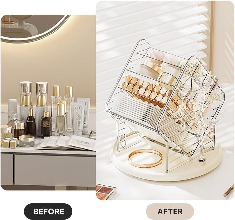 Ranqisys Bamboo Mug & Cup Holder Rack with 6 Hooks &ndash; Multifunctional Countertop Coffee & Tea Cup Storage Stand, Space-Saving Kitchen Organizer for Cups, Dishes & Spices image number 5