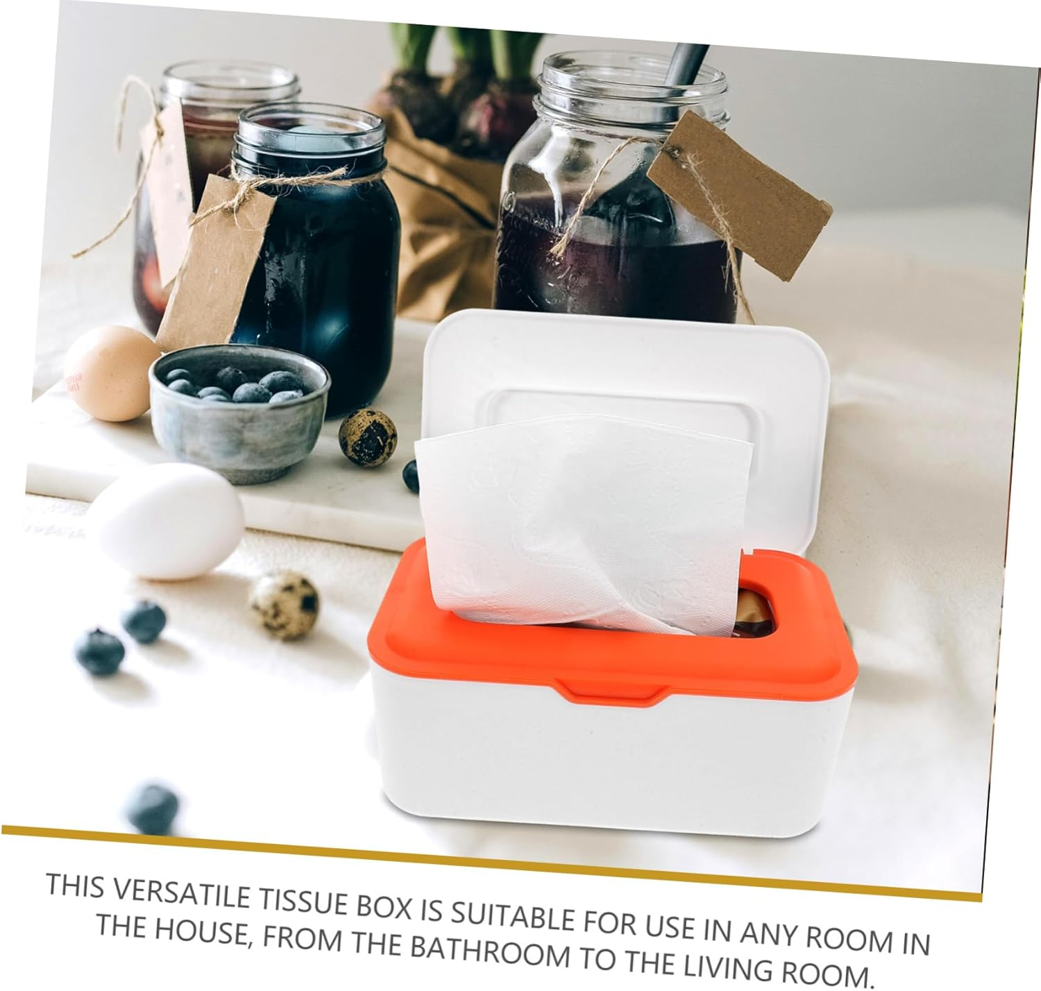 Toyvian 2Pcs Wet Tissue Case Seal Household Wipes Storage Box Travel Dispenser Elegant Organizer Box image number 1