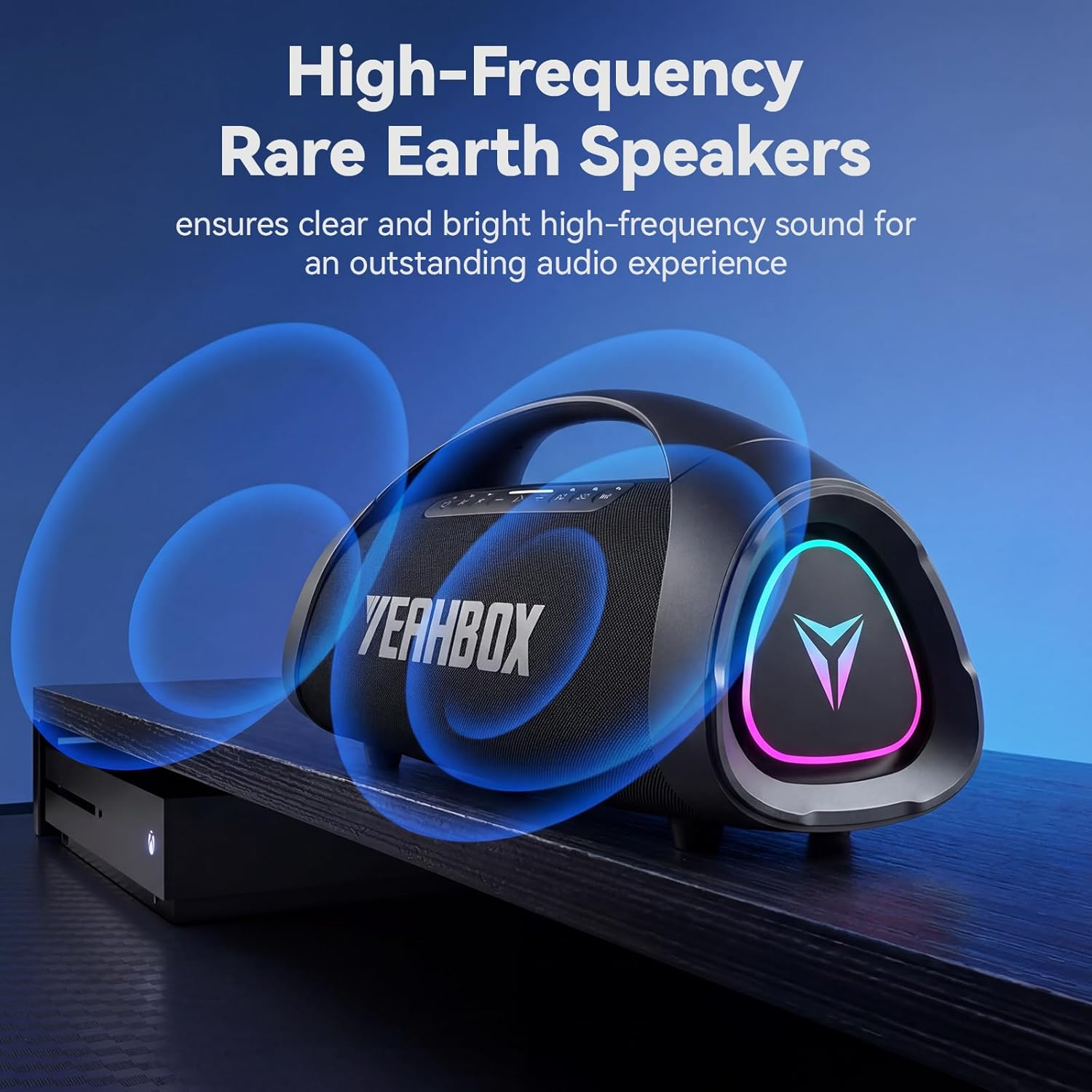 Large Bluetooth Speaker, Sonic Boom MAX 300W IPX66 Waterproof Speaker, Massive Bass with Subwoofer, Portable Wireless Party Speaker image number 6