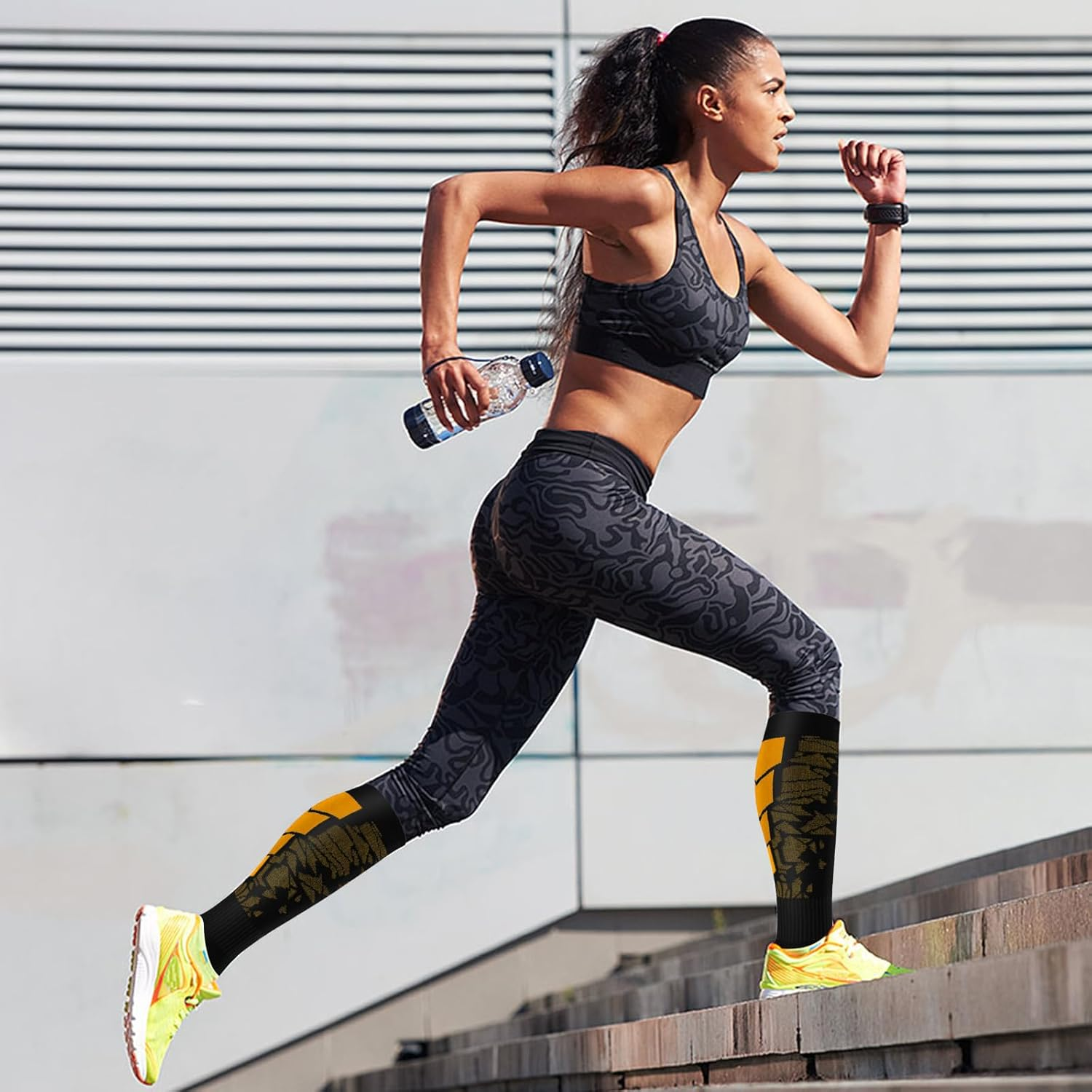 6-Pack Compression Socks for Women & Men,Elastic Support Stockings, Graduatedsupport, Medical Compression Socks, Non-Slip Breathable Flight Socks, Ideal for Running, Sports, Travel image number 6