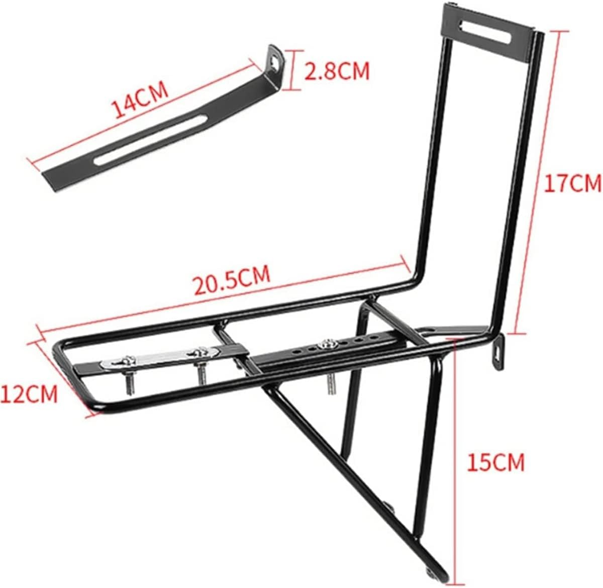 YUNNUO Front Luggage Rack,Front Rack,Bicycle Hang on Front Rack - Easily Mounts Bags and Baskets to Handlebars in Seconds.