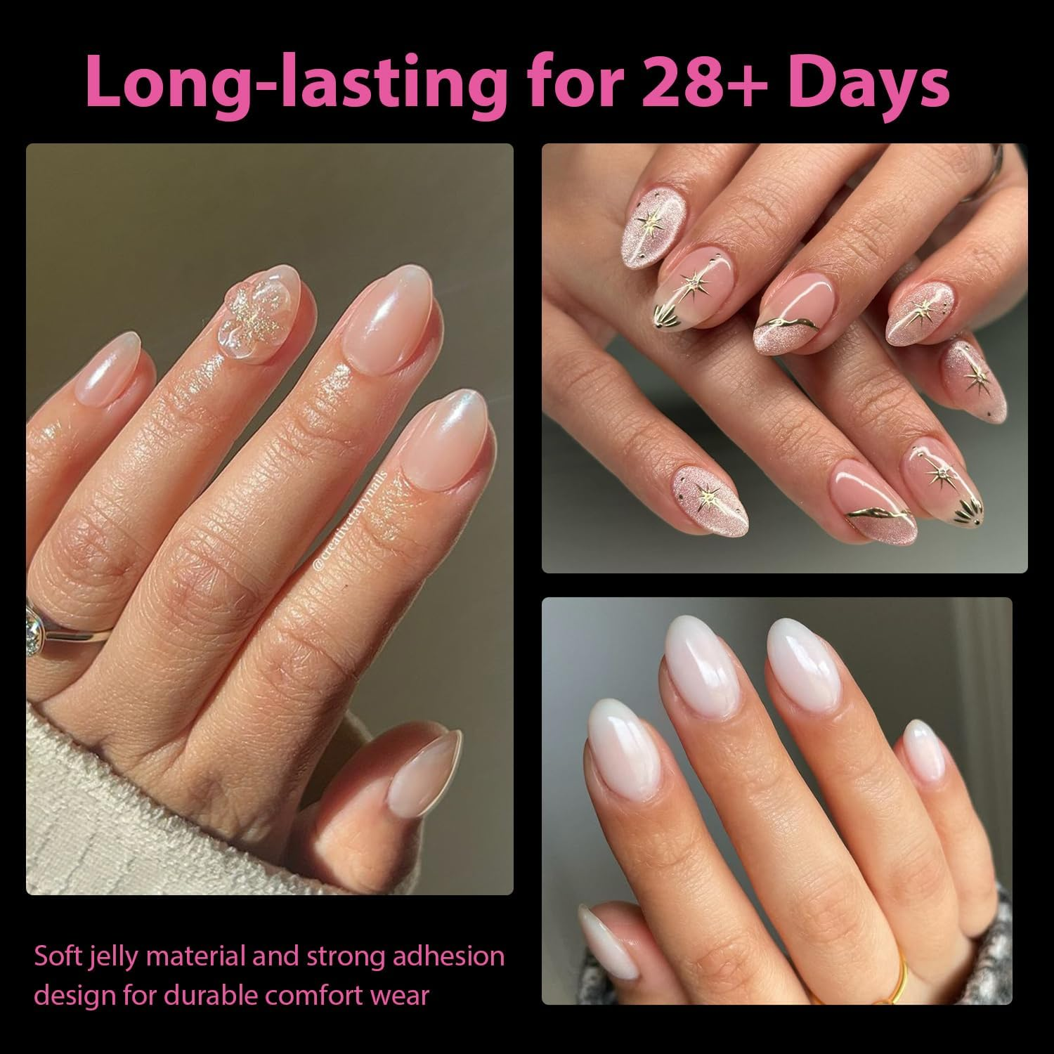 UNA GELLA Extra Short Almond Nail Tips Full Cover 504PCS Gel Nail Tips Short Almond Shaped Nails Tips Soft Gelly Gel Clear Fake Nails Tip for Acrylic Nail Tip Soak off Home DIY Salon Nails 12 Sizes image number 3