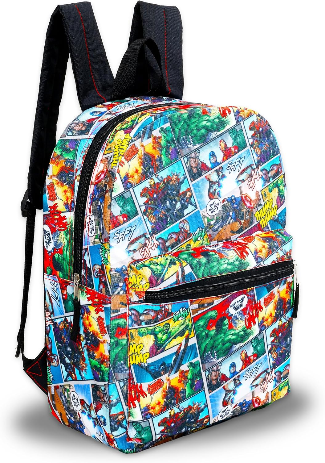 Marvel Avengers Backpack for Boys Girls Kids - 2 Pc Bundle with 16" Marvel Comics Avengers School Backpack Bag and Stickers (Avengers School Supplies), Avengers, Backpack, Avengers Backpack for Boys image number 4