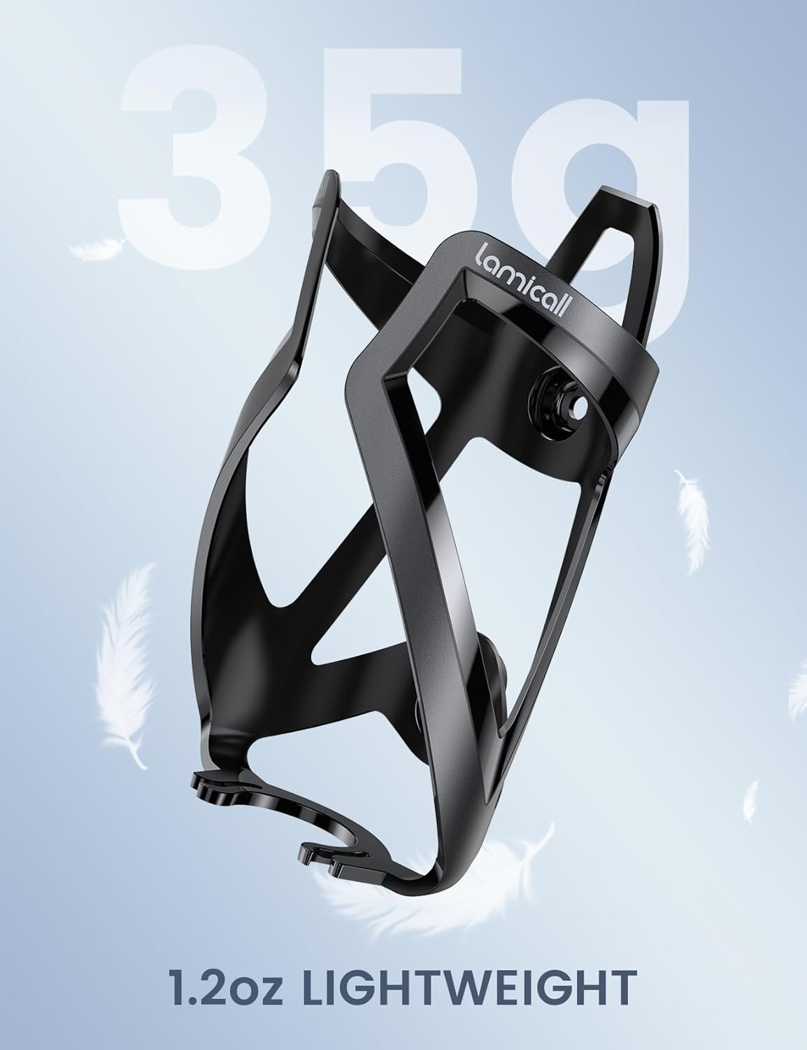 Lamicall Bike Water Bottle Holder - Lightweight & Sturdy Bike Cup Holder, Bicycle Drink Cage, Cycling Bike Water Bottle Cage with Screw Tool, for 2.75-3.95" Diameter Bottles image number 3