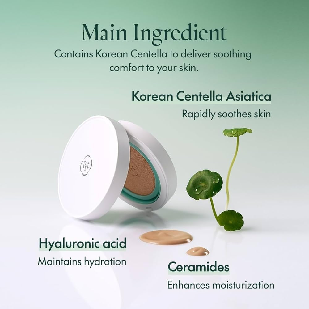 Purito Seoul Wonder Releaf Centella BB Cushion Foundation 15 G, Light Beige image number 2