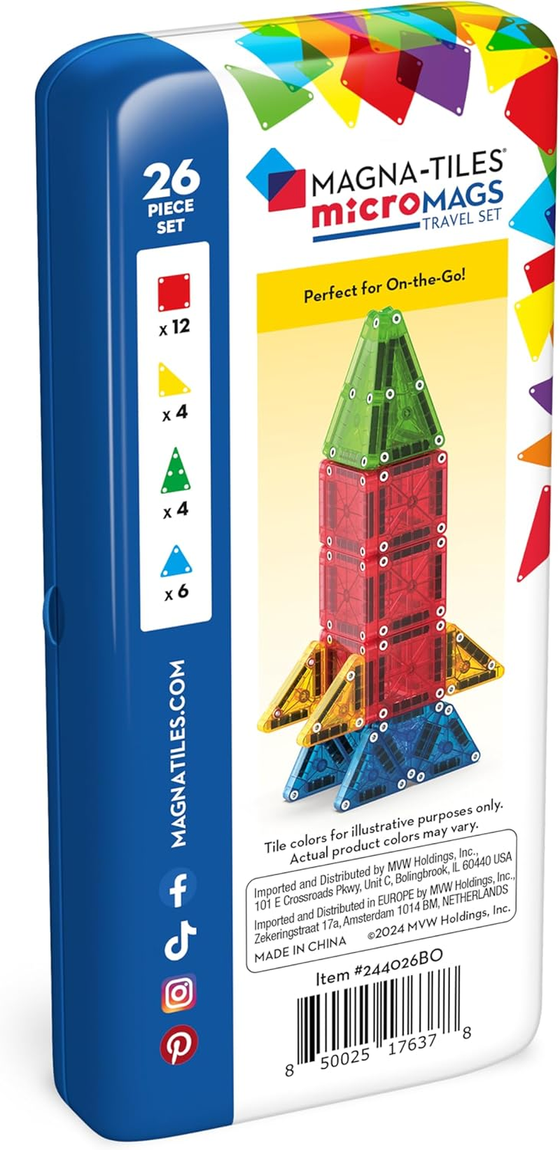 MAGNA-TILES - Micromags Travel Set - 26 Piece Set image number 5