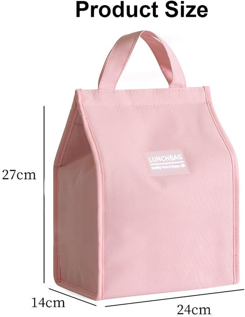 RUPEWA ​Insulated Lunch Bag - Lunch Tote Bag for Women & Men, Office, Work, School, and Picnic (Pink)