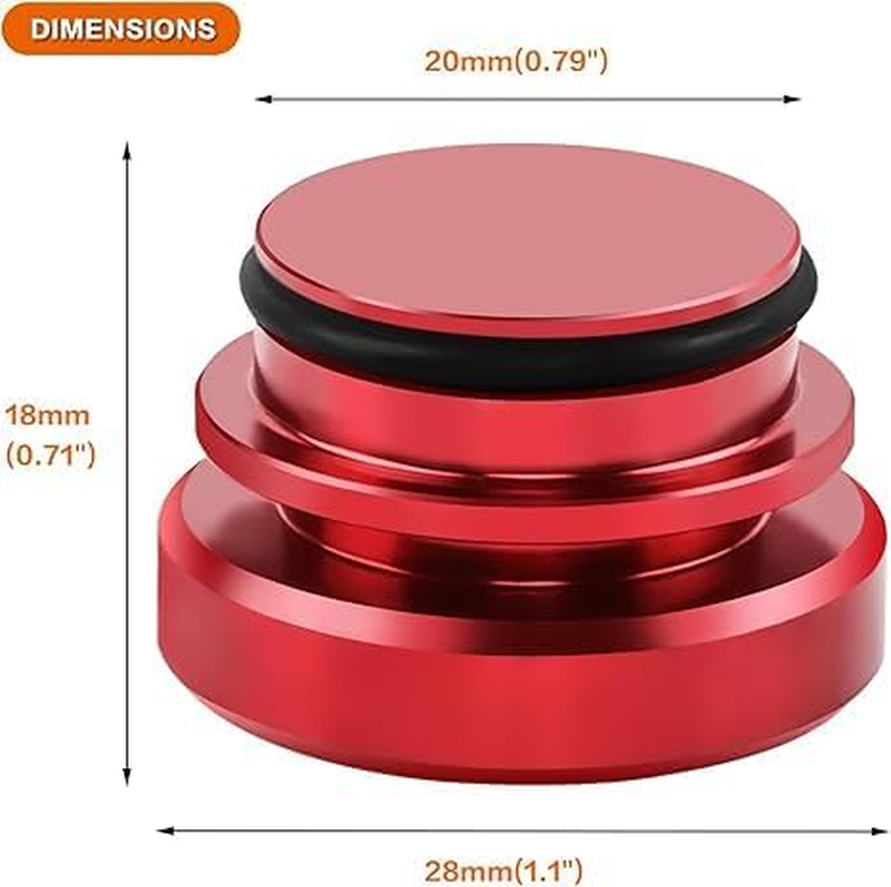 2 Pcs Red & Black Aluminum Alloy Cigarette Lighter Dust Plug - 12V Socket Cover Cap, Dustproof Protection for Car Accessory Ports, Decorative Vehicle Lighter Plug Cover image number 6