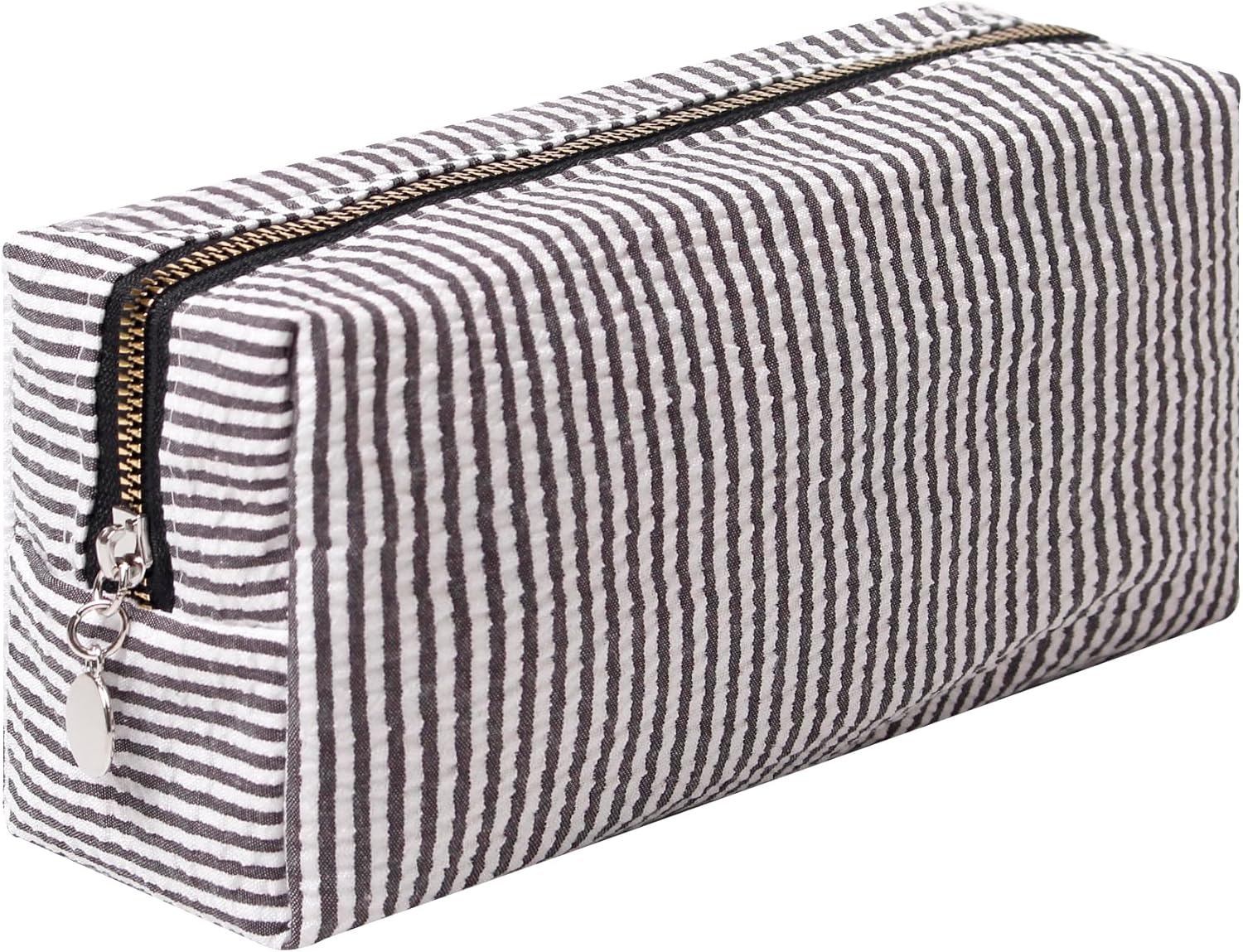 OZAOZ Makeup Bag Cosmetic Bag Travel Toiletry Bag Aesthetic Canvas Organizer Bag Zipper Pouch for Women, M-Purple, Cute